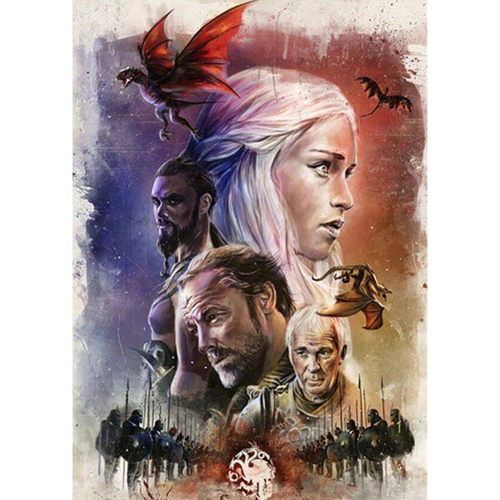 5D Diy Diamond Painting Kit Full Round Beads Game of Thrones