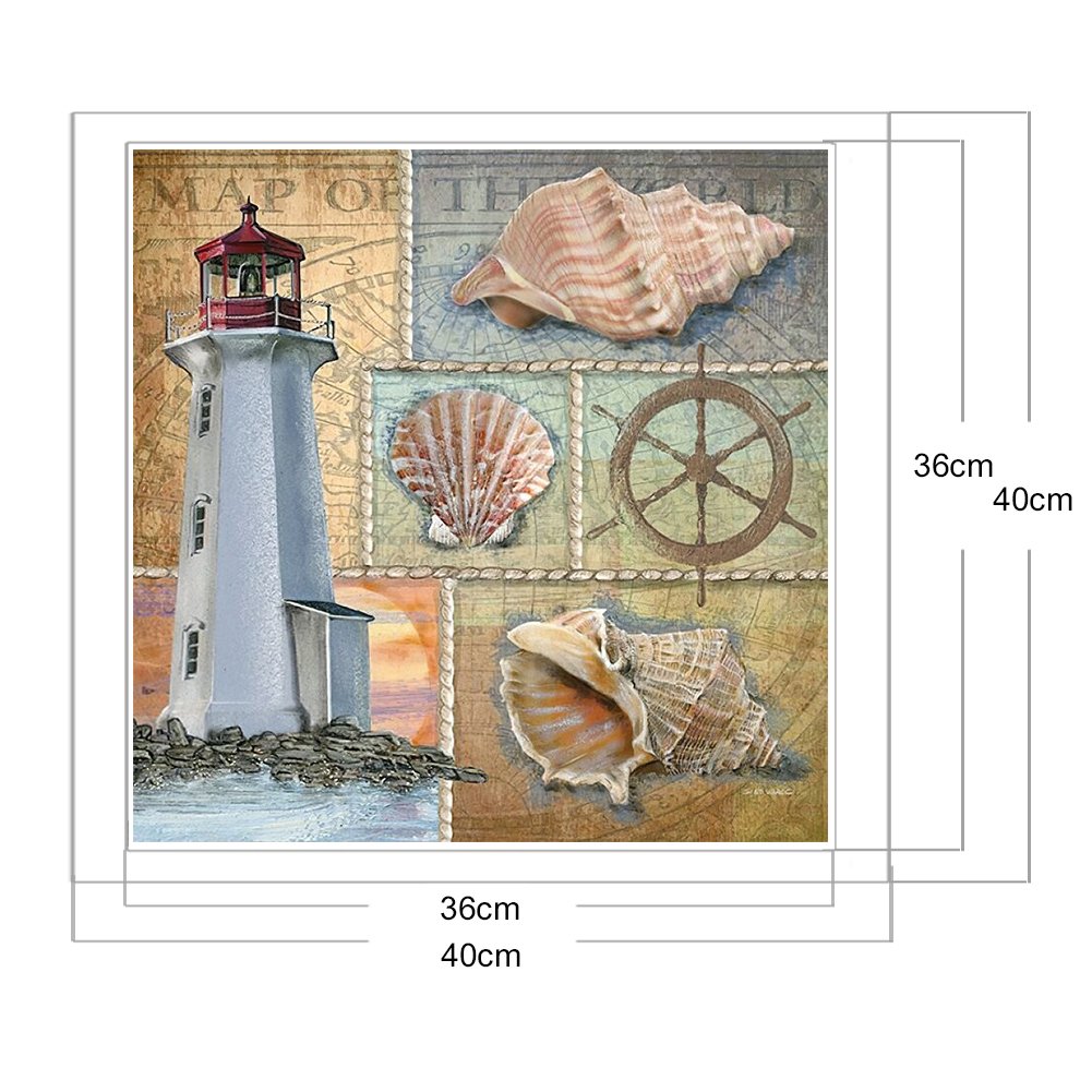 11ct Stamped Cross Stitch - Seaside (40*40cm) D