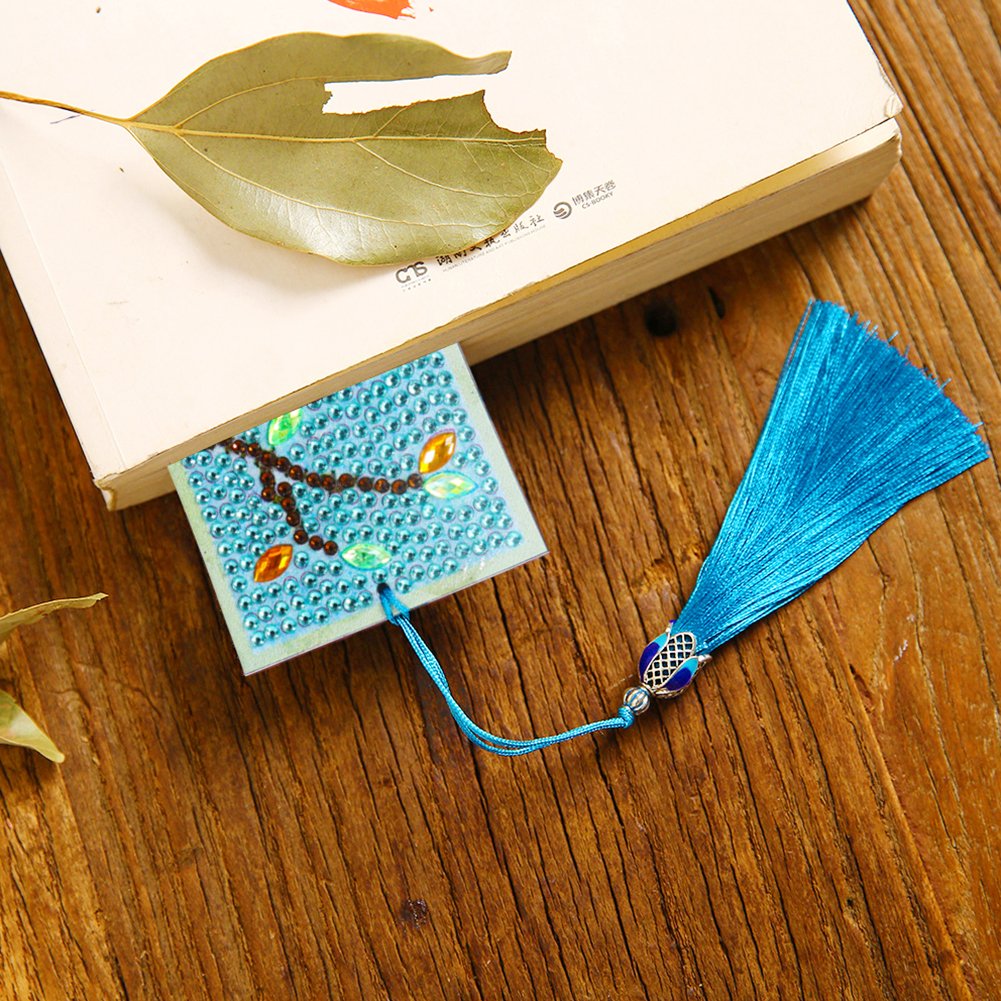 DIY Diamond Painting Bookmark with Tassel Bird