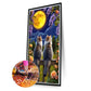 Diamond Painting - Full Round / Square - Cats Under Moon (40*70cm)