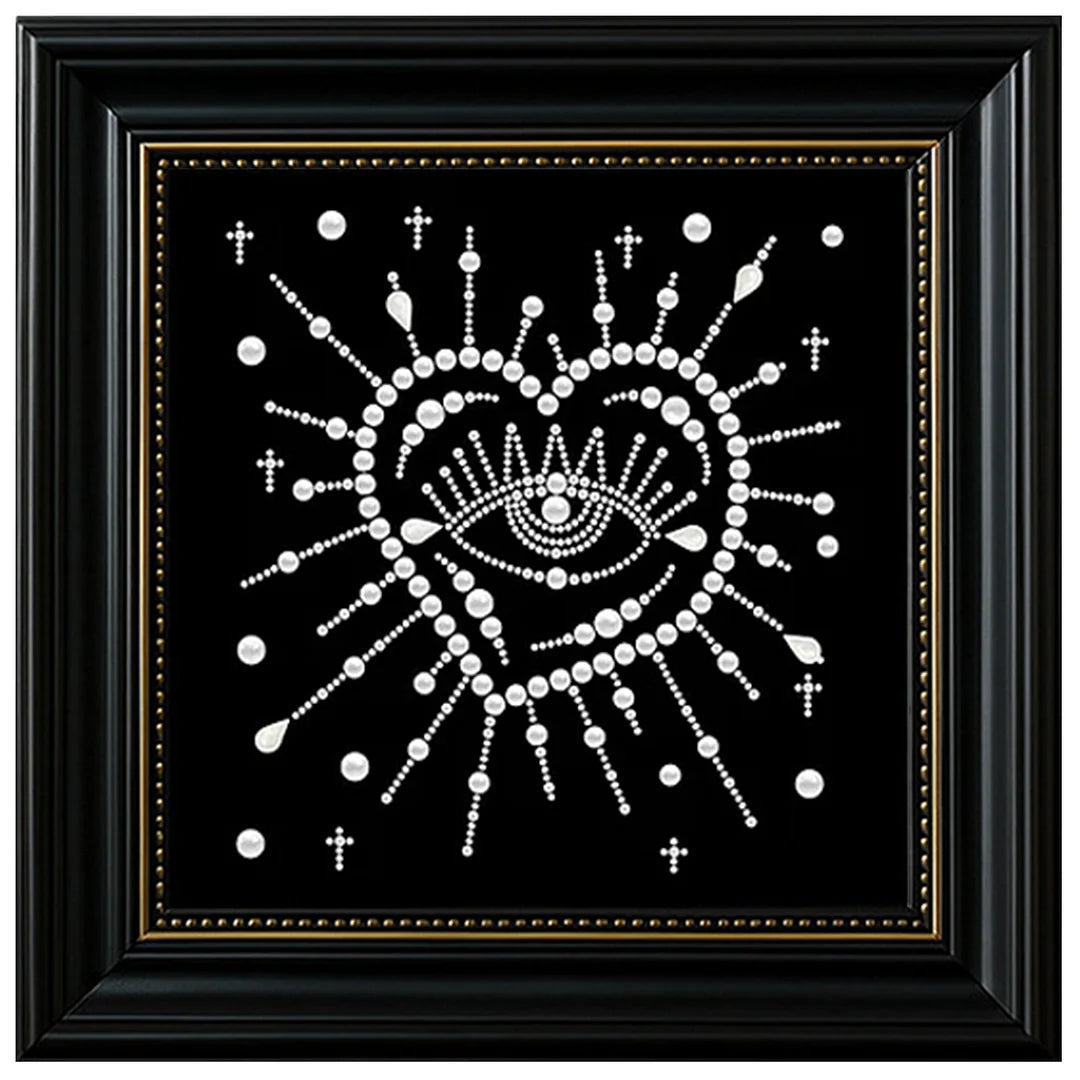 DIY Pearl Painting With Frame - Handmade Self-Adhesive Pearls - Heart (27*27cm) A