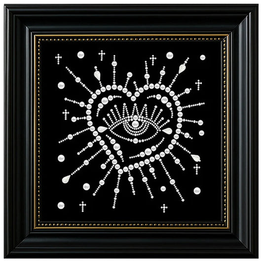 DIY Pearl Painting With Frame - Handmade Self-Adhesive Pearls - Heart (27*27cm) A