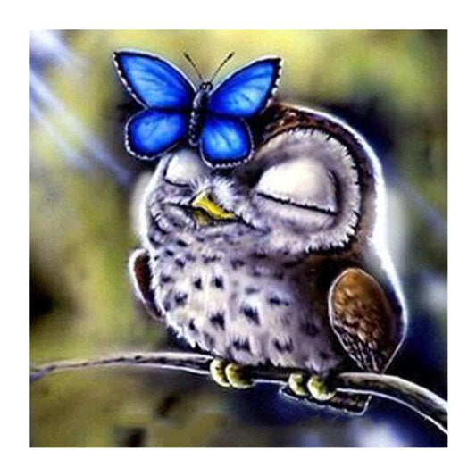 5D Diy Diamond Painting Kit Full Round Beads Cute Owl