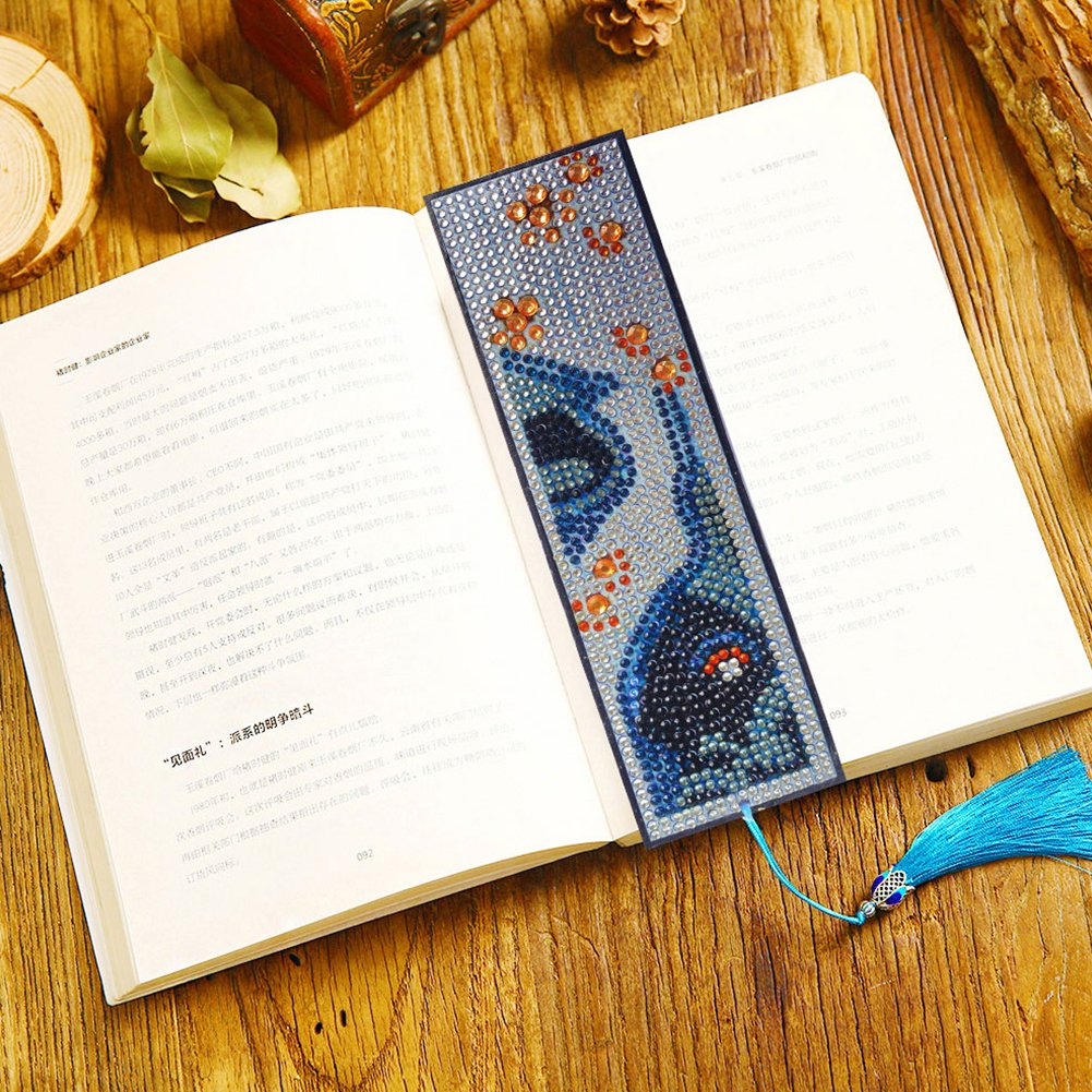 DIY Diamond Painting Bookmark with Tassel Abstract Art