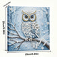 DIY Pearl Painting With Frame - Handmade Self-Adhesive Pearls - Owl (25*25cm) B