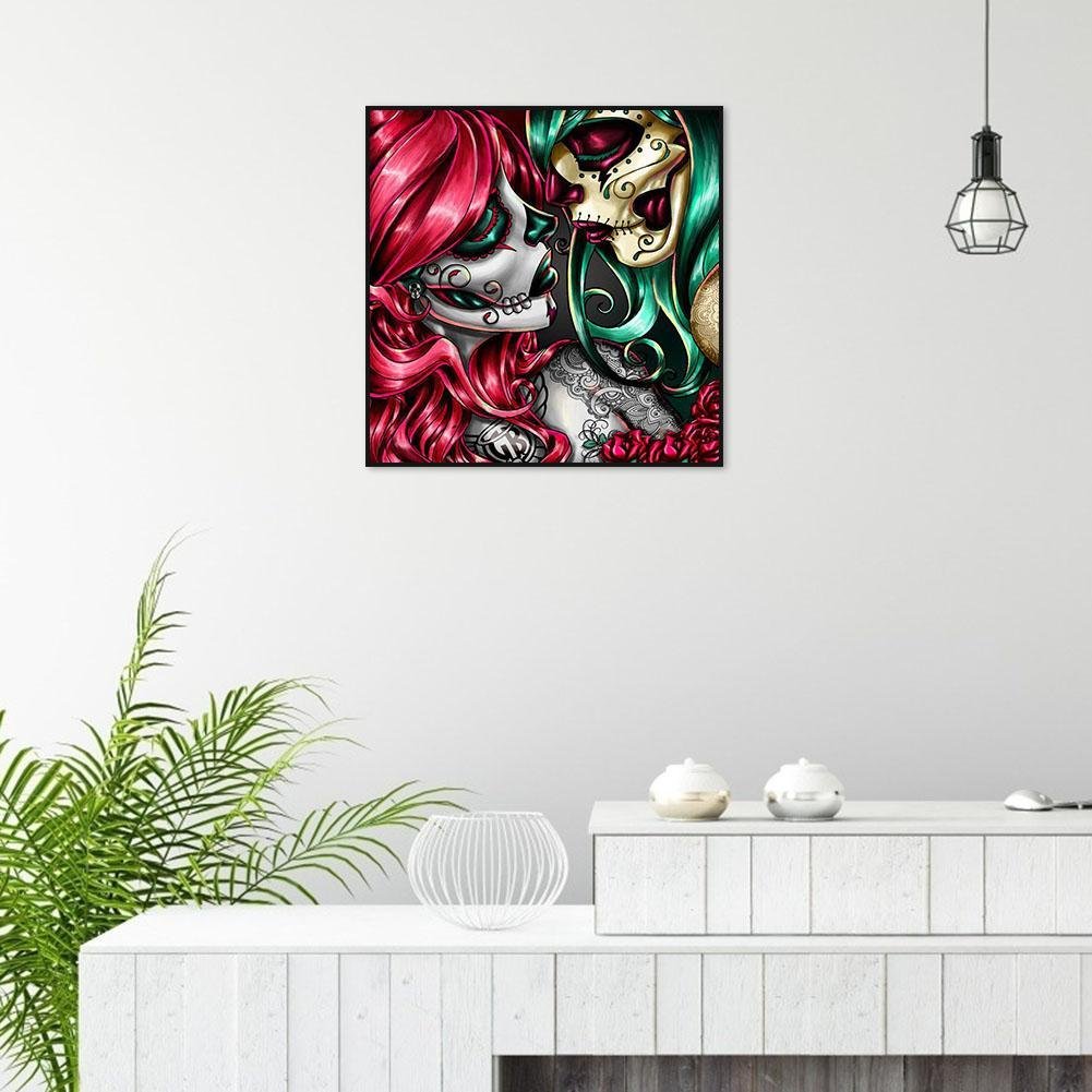 5D DIY Diamond Painting Kit - Full Round - Strange Skull Face