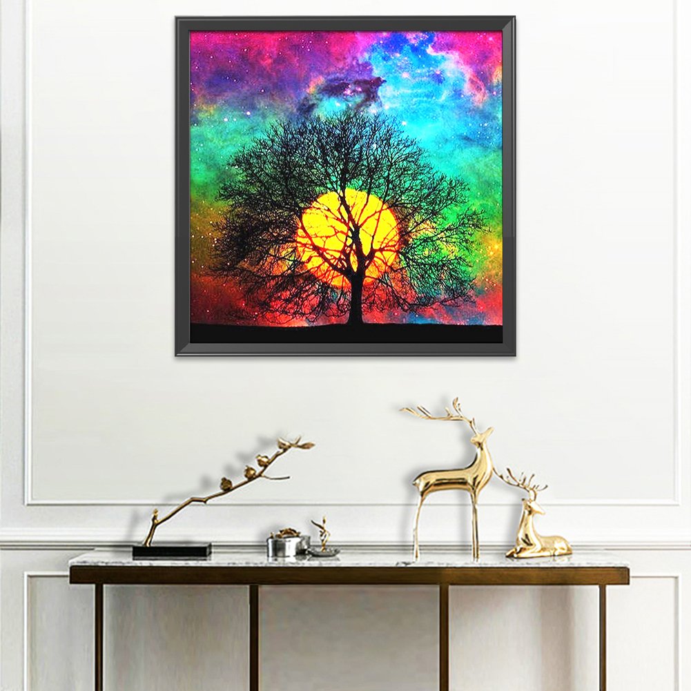 11CT Stamped Cross Stitch - Moon Tree(40*40CM)