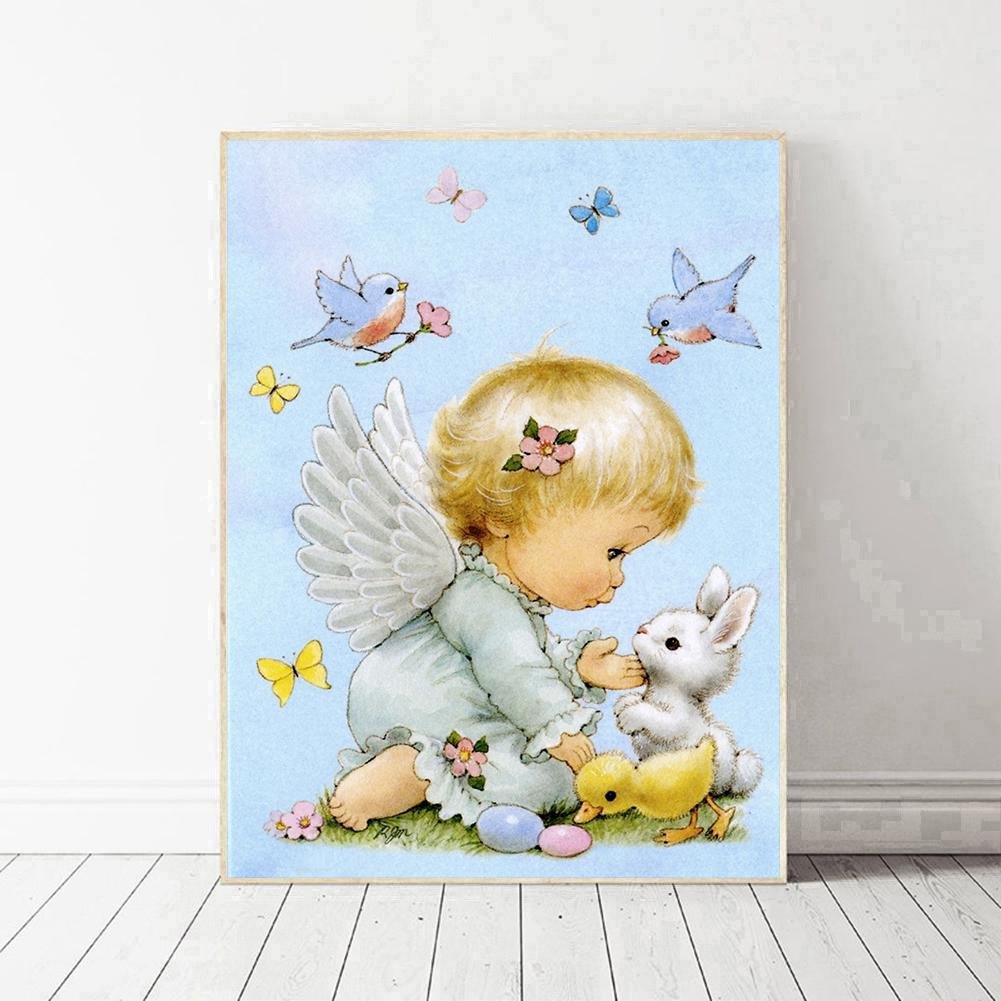 5D DIY Diamond Painting Kit - Full Round - Playing Angel