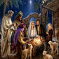 5D Diy Diamond Painting Kit Full Round Beads Birth of Jesus