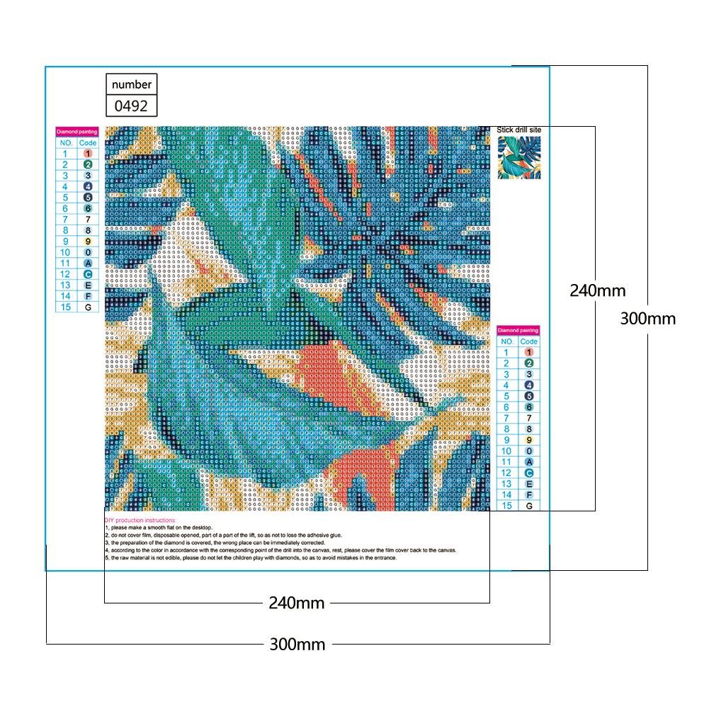 5D DIY Diamond Painting Kit - Full Round - Leaves