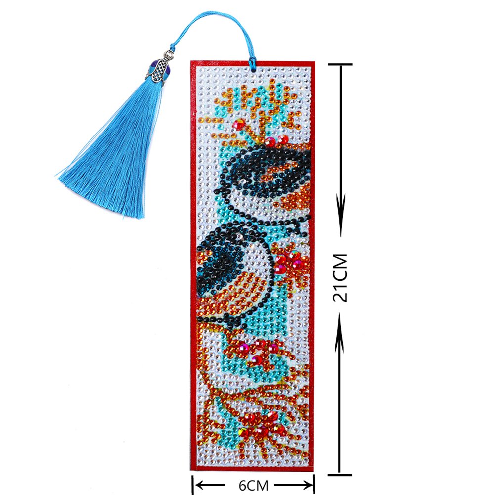 DIY Diamond Painting Bookmark with Tassel Bird