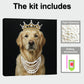 DIY Pearl Painting With Frame - Handmade Self-Adhesive Pearls - Puppy (25*25cm)