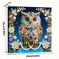 DIY Pearl Painting With Frame - Handmade Self-Adhesive Pearls - Owl (25*25cm) A