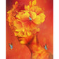 Butterfly Flower Women Hand Painted on Canvas Colouring Oil Art Picture Craft Home Wall Decor