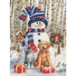 5D Diy Diamond Painting Kit Full Round Beads Snowman