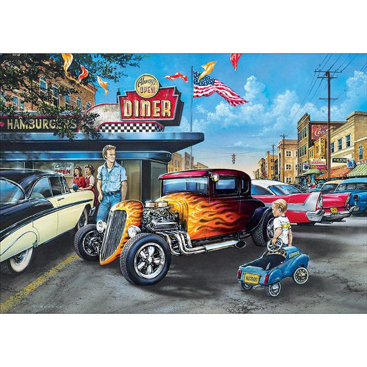 5D Diy Diamond Painting Kit Full Round Beads Vintage Car