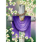 5D Diy Diamond Painting Kit Full Round Beads Purple Cross