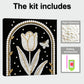 DIY Pearl Painting With Frame - Handmade Self-Adhesive Pearls - Tulip (25*25cm)