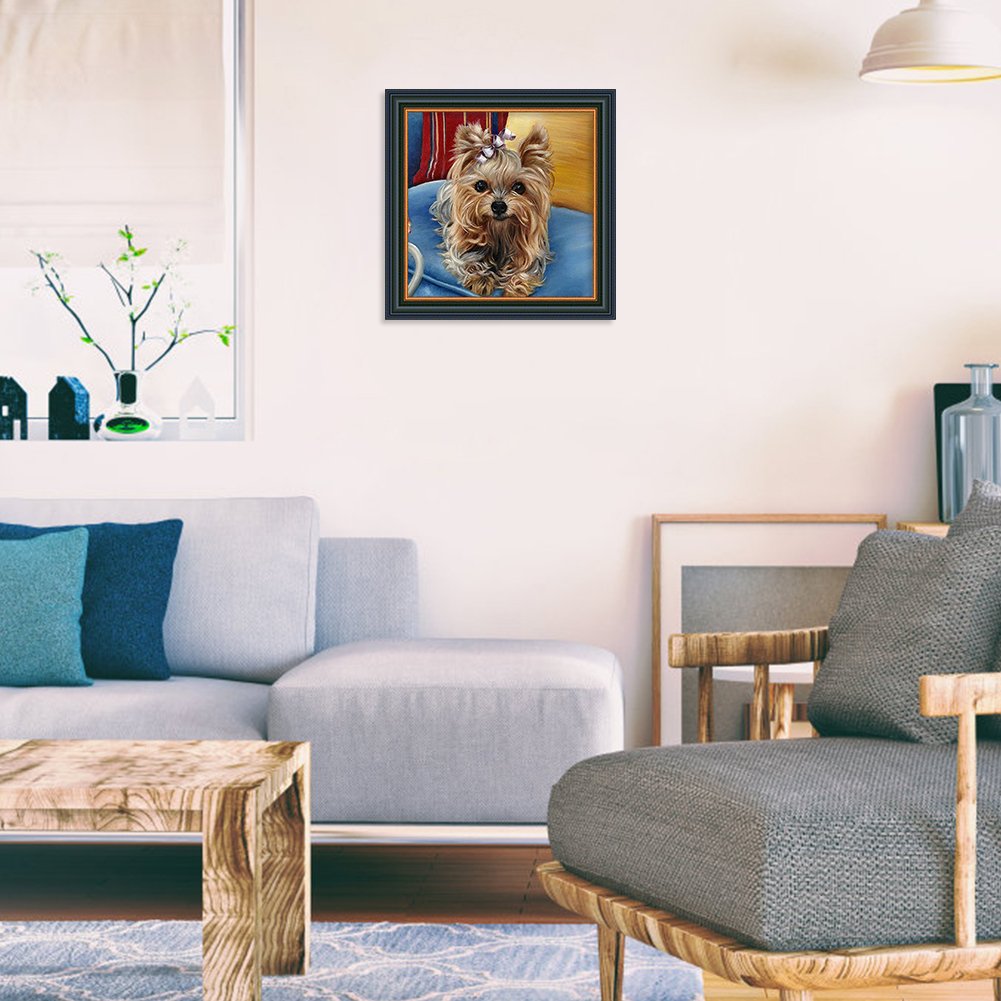 Diamond Painting - Partial Round - Dog F
