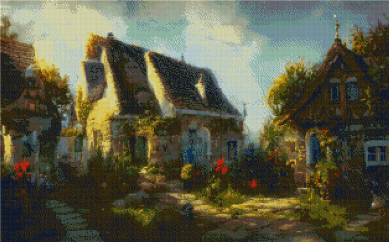 Full Round/Square Diamond Painting Kits | House 40x70cm 50x80cm E