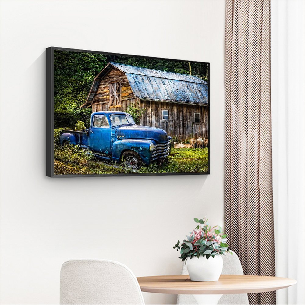 Diamond Painting - Full Round - Blue Car