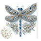 DIY Pearl Painting With Frame - Handmade Self-Adhesive Pearls - Dragonfly(25*25cm) A
