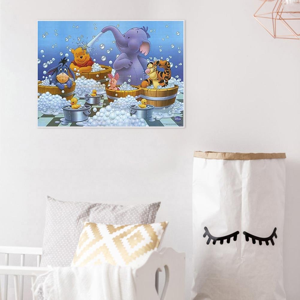 Diamond Painting - Full Round - Bathing Winnie Family
