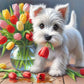 Diamond Painting - Full Round / Square - White Dog