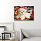 Diamond Painting - Full Round - White Dog B