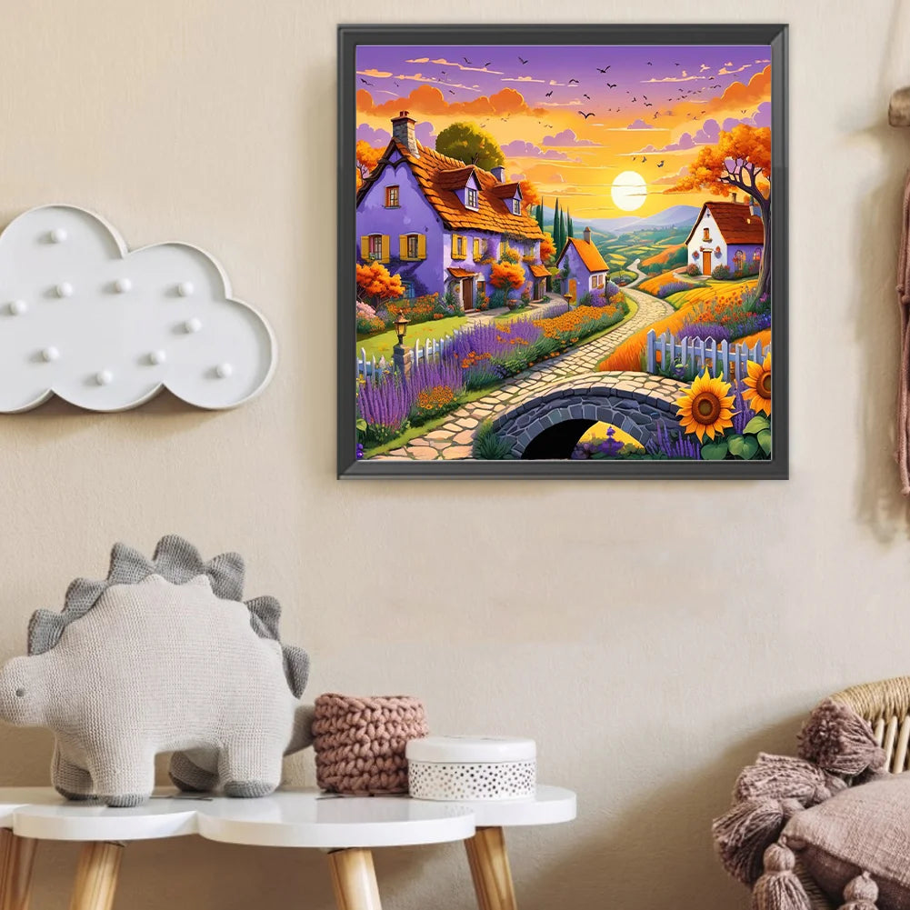Diamond Painting - Full Round / Square - Morning Village