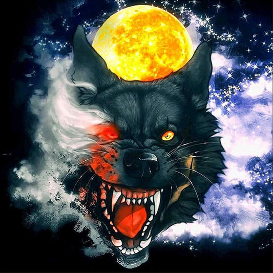 Diamond Painting - Full Round - Fierce Wolf