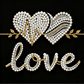 DIY Pearl Painting With Frame - Handmade Self-Adhesive Pearls - Love (25*25cm)