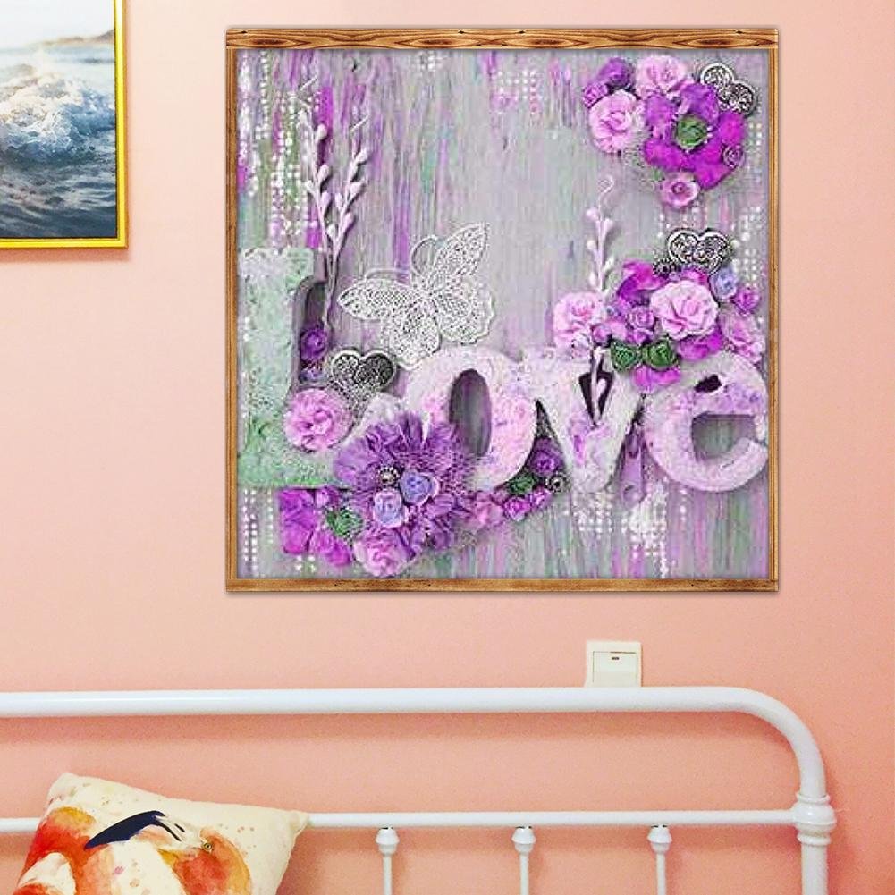 Diamond Painting - Full Round - Love Flower