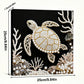 DIY Pearl Painting With Frame - Handmade Self-Adhesive Pearls - Turtle (25*25cm)