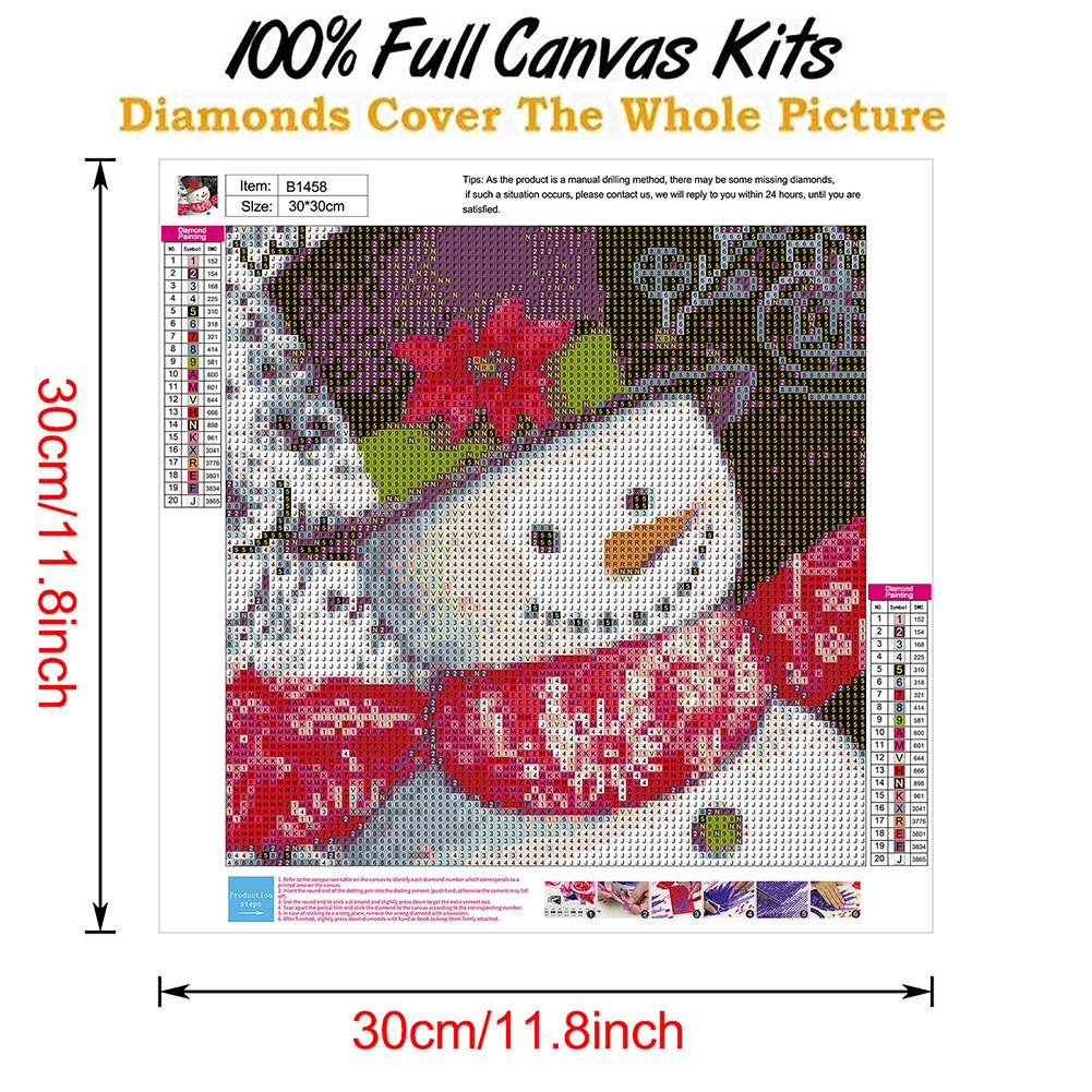 Diamond Painting - Full Round - Christmas Snowman