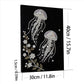 DIY Pearl Painting With Frame - Handmade Self-Adhesive Pearls - Jellyfish (30*40cm) D