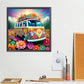 Diamond Painting - Full Round / Square - Flower Bus