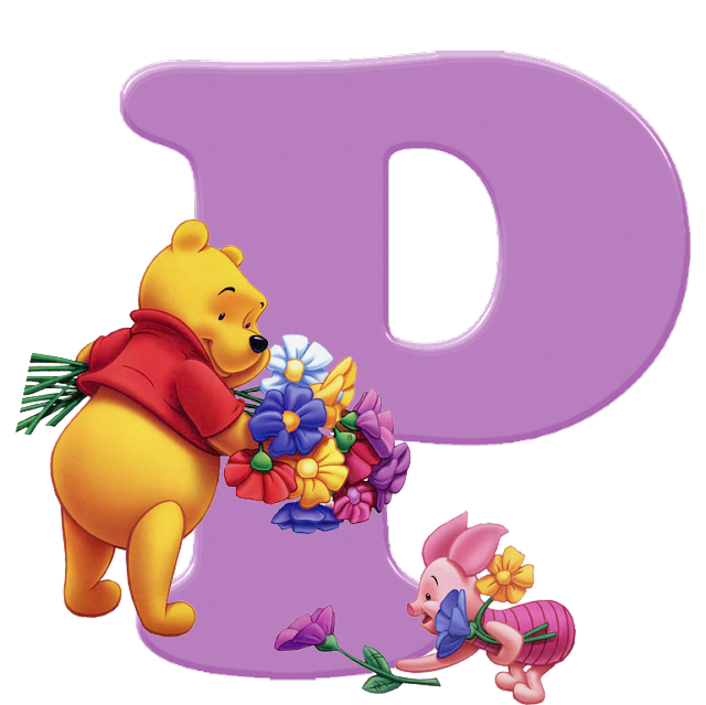 Round Beads Diamond Paintings Art Letter P Winnie The Pooh