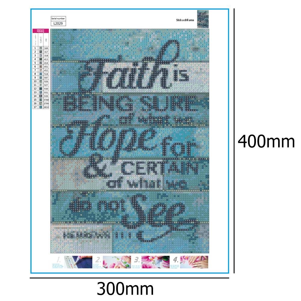 Diamond Painting - Full Round - faith & Hope