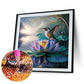 Diamond Painting - Full Round / Square - Hummingbird in Lotus