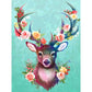 11ct Stamped Cross Stitch Flower Elk(36*46cm)