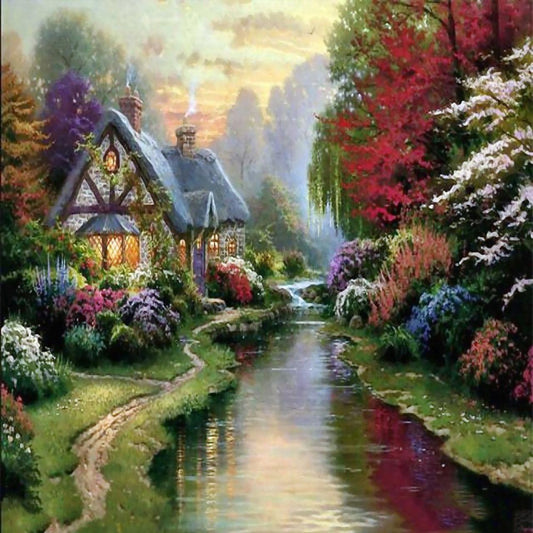 Diamond Painting - Full Round - Riverside House