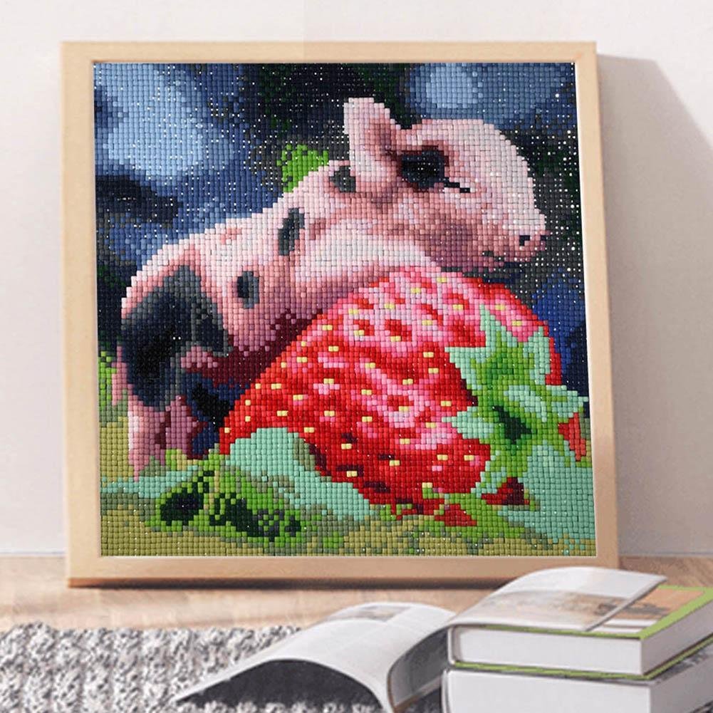 Diamond Painting - Full Square - Cute Pig