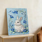 DIY Pearl Painting With Frame - Handmade Self-Adhesive Pearls - Rabbit (30*40cm)