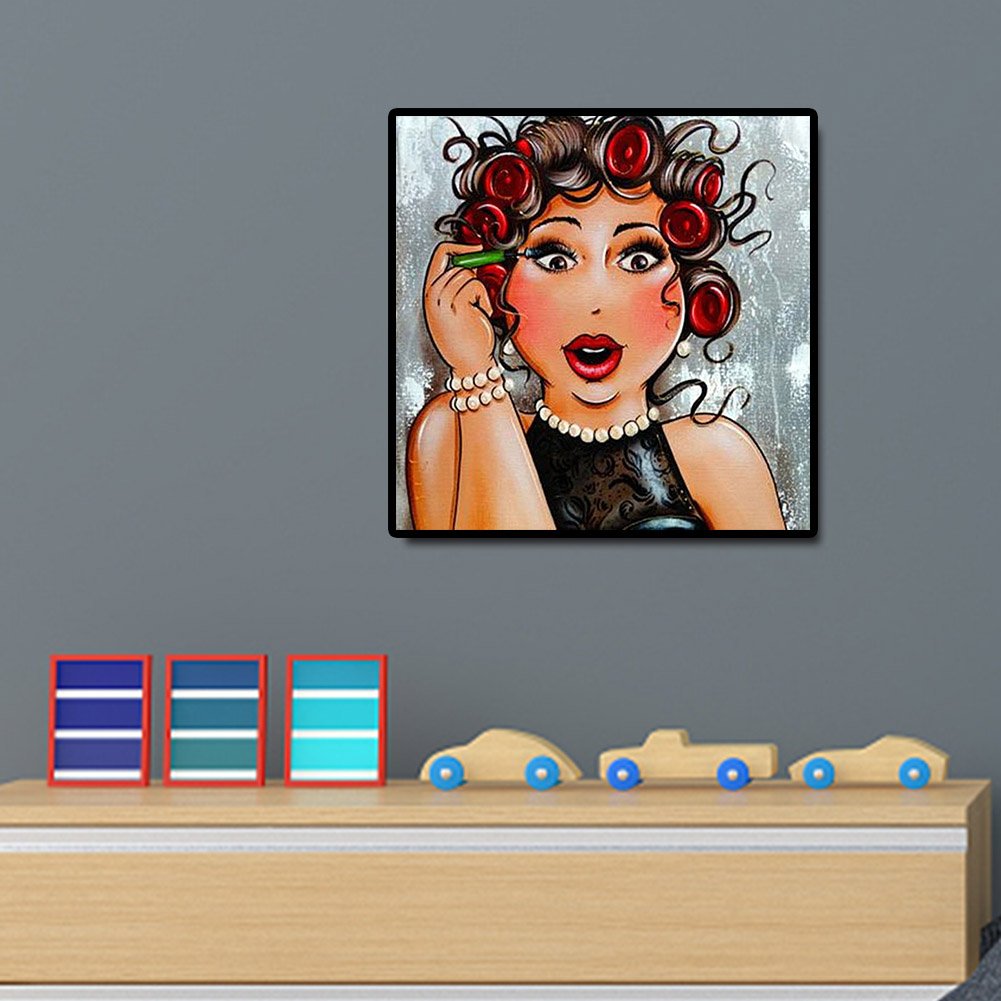 Diamond Painting - Full Round - Makeup Woman