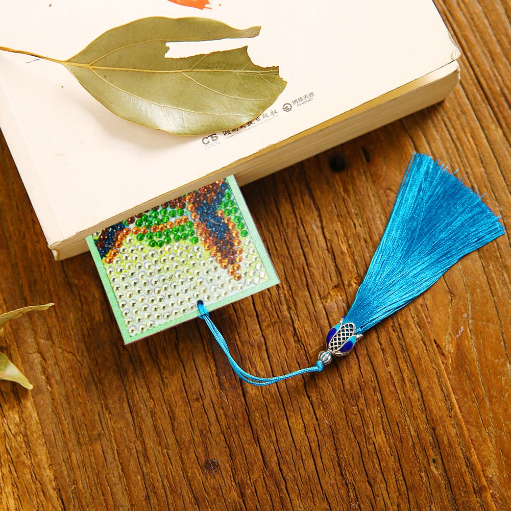 DIY Diamond Painting Bookmark with Tassel Owl