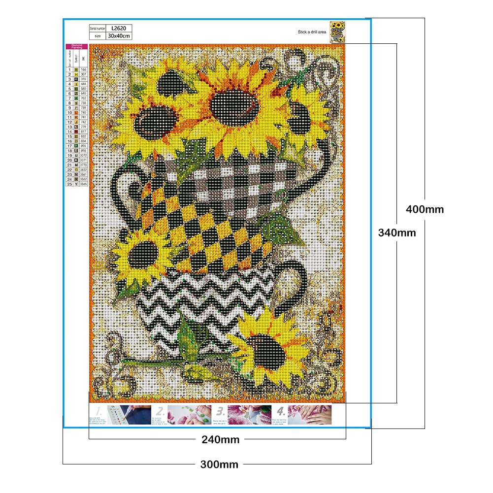 Diamond Painting - Full Round - Sunflower L