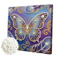 DIY Pearl Painting With Frame - Handmade Self-Adhesive Pearls - Butterfly (25*25cm) G
