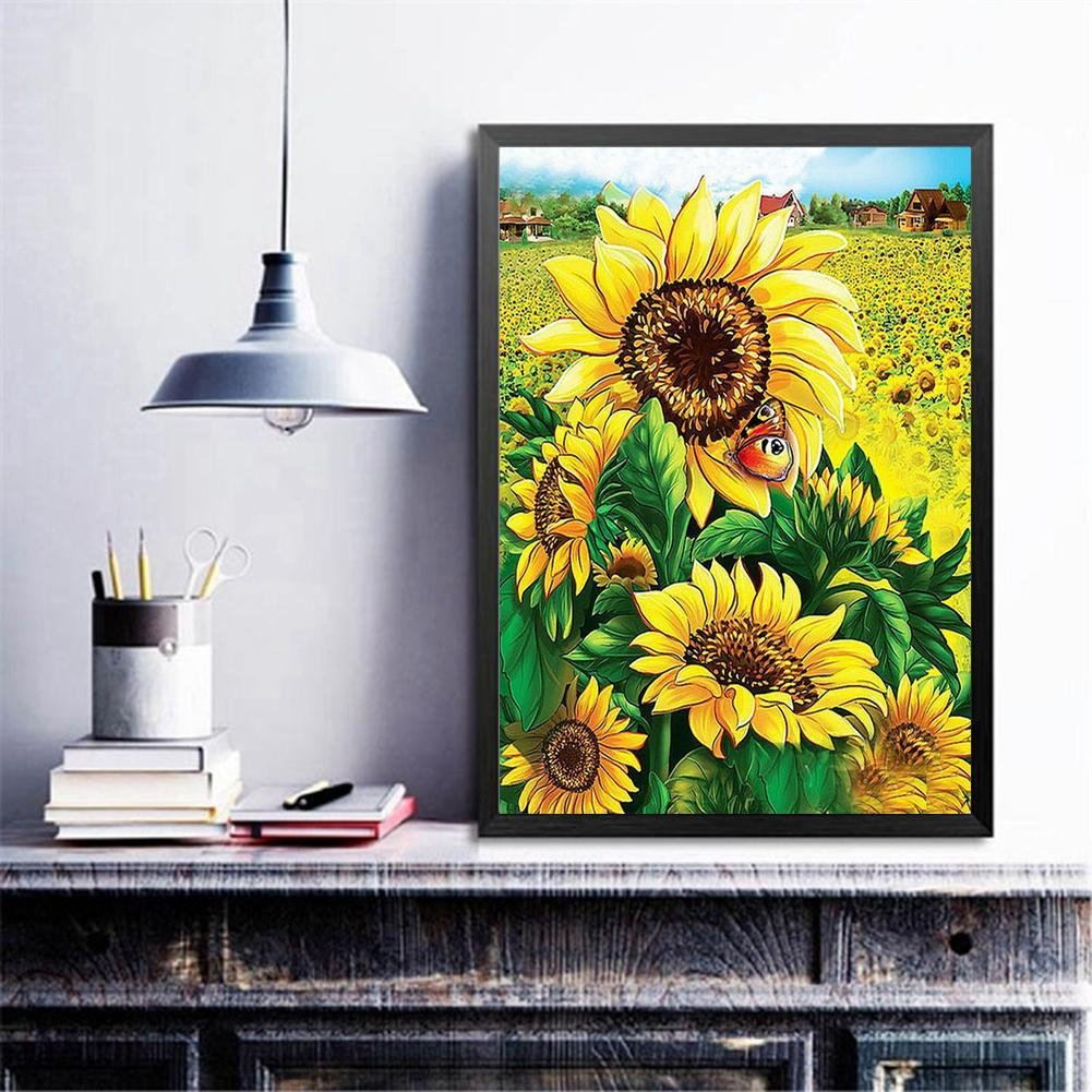 Diamond Painting - Full Round - Sunflowers B