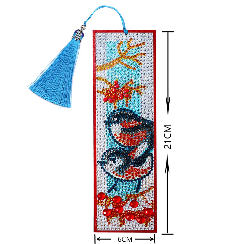 DIY Diamond Painting Bookmark with Tassel Bird